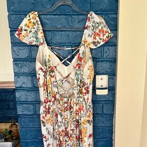 As U Wish Multicolor Floral Maxi Dress‎